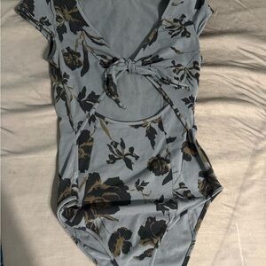 Free people intimately Floral Tie-Front Bodysuit